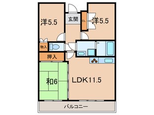 ガ－デンハイツ桃山台弐番館の物件間取画像